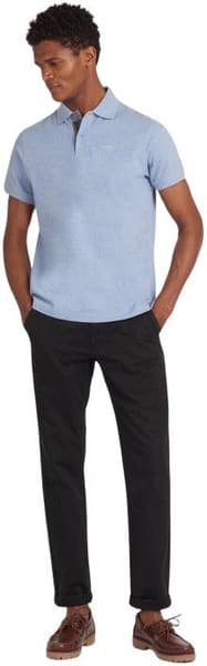 M's Tartan Pique Polo Shirt Sky Marl, view: 4
