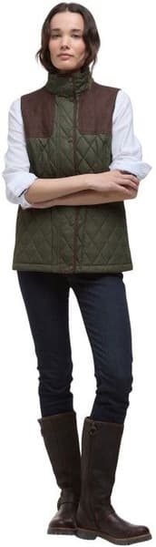 W's Keeper Wear Quilted Gilet Olive/Ancient Tartan, view: 6