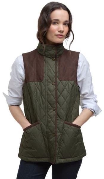 W's Keeper Wear Quilted Gilet Olive/Ancient Tartan, view: 1