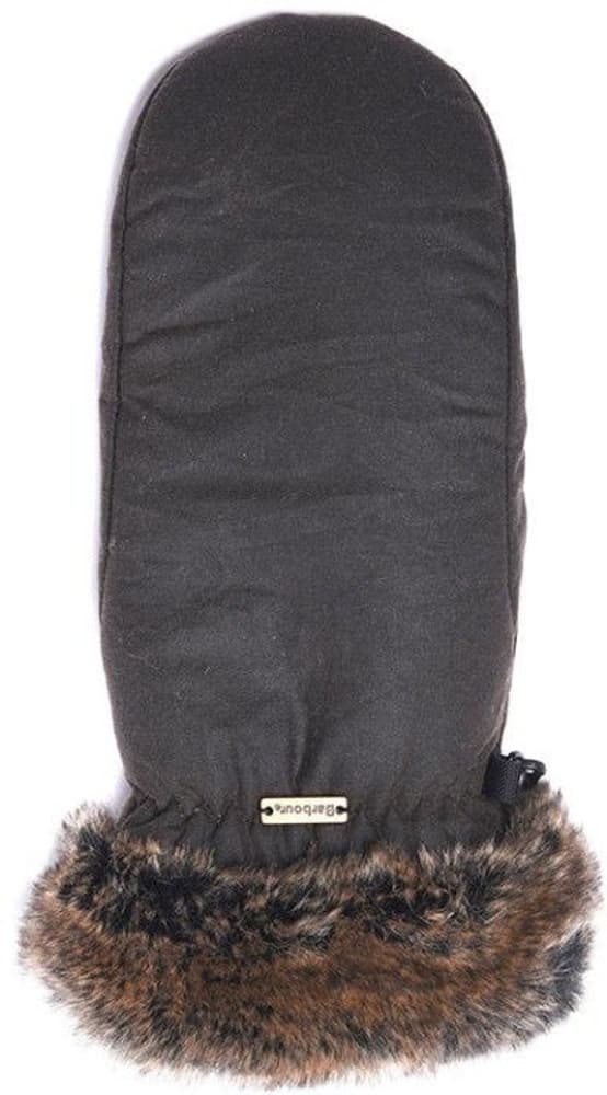 W's Wax with Fur Trim Mittens Olive, view: 1