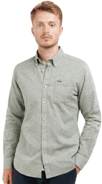 M's Nelson Tailored Fit Shirt Olive, view: 3