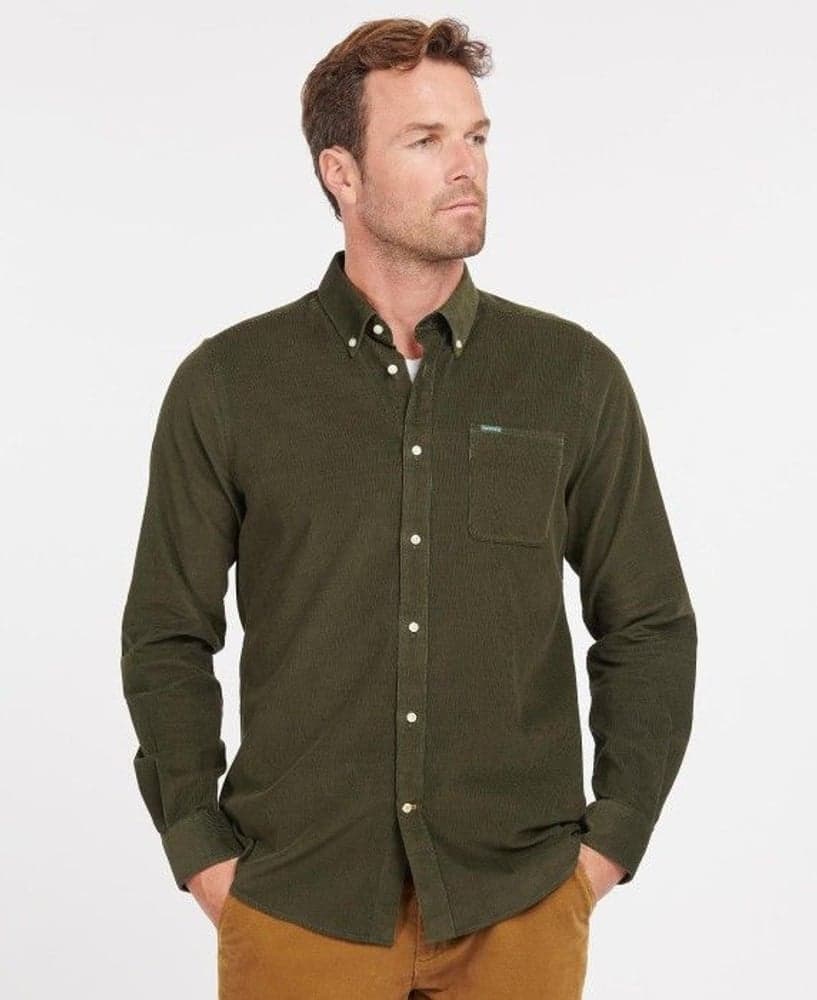 M's Ramsey Cord Tailored Shirt Forest, view: 3