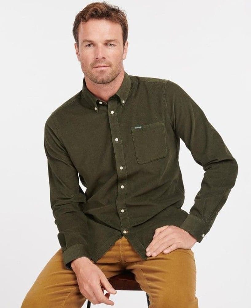 M's Ramsey Cord Tailored Shirt Forest, view: 1