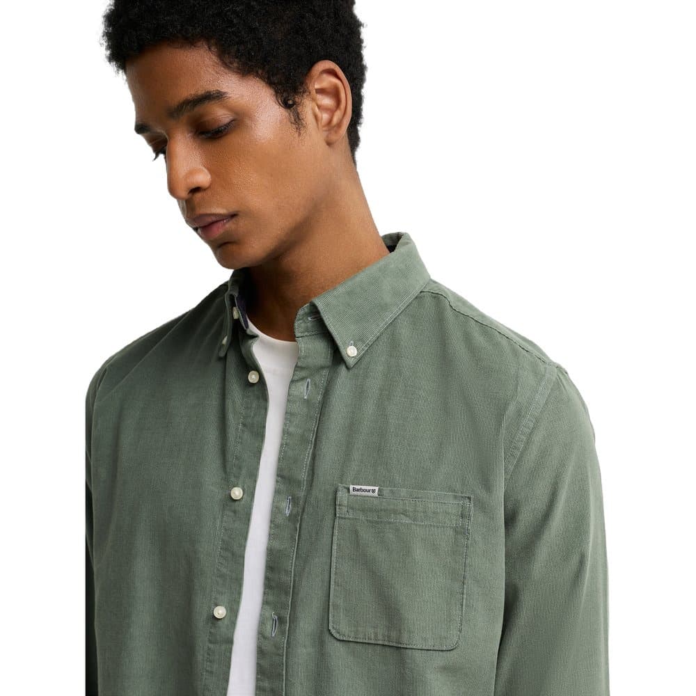 M's Ramsey Cord Tailored Shirt Agave Green, view: 4