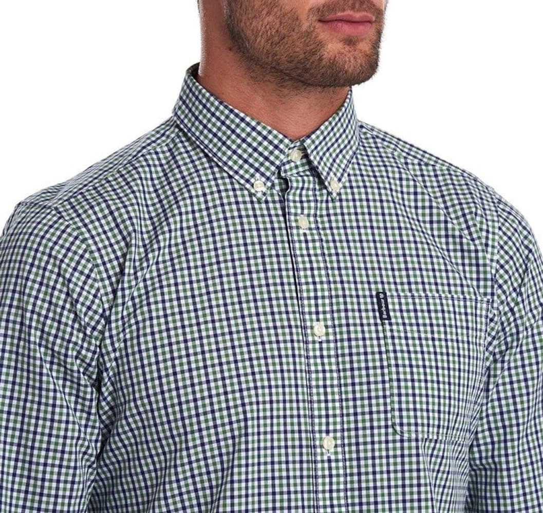 M's Gingham 16 Shirt Tailored Fit Green, view: 3