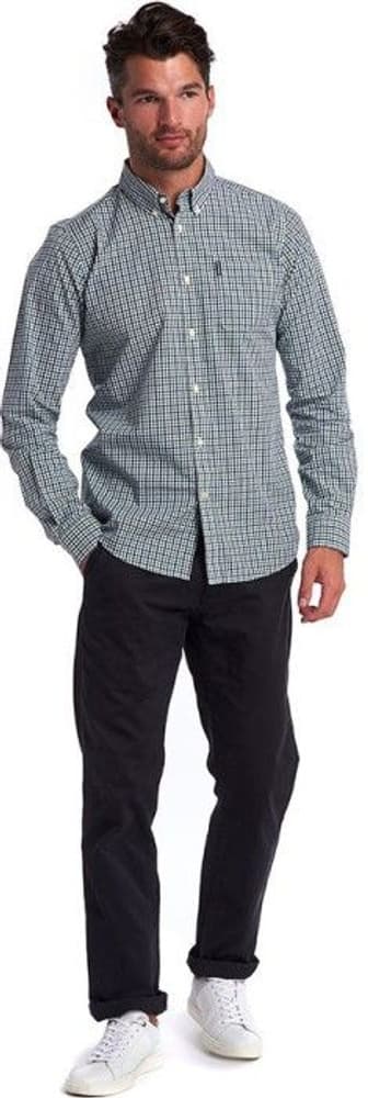 M's Gingham 16 Shirt Tailored Fit Green, view: 4