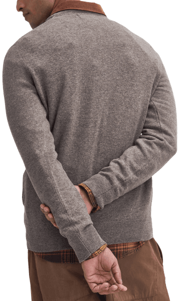 M's Essential Lambwool Crew Neck Dark Stone, view: 3