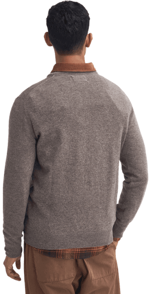 M's Essential Lambwool Crew Neck Dark Stone, view: 5
