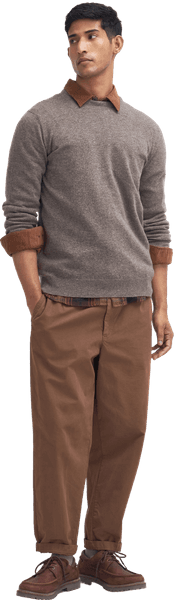 M's Essential Lambwool Crew Neck Dark Stone, view: 6