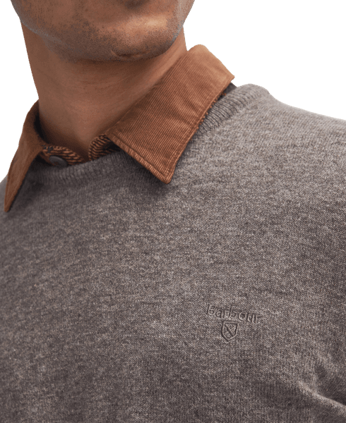 M's Essential Lambwool Crew Neck Dark Stone, view: 1