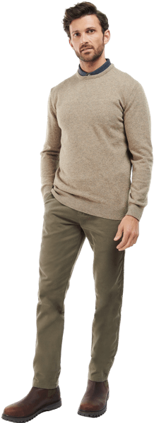 M's Essential Lambswool Crew Neck Neck Fossil, view: 4