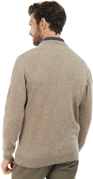 M's Essential Lambswool Crew Neck Neck Fossil, view: 3