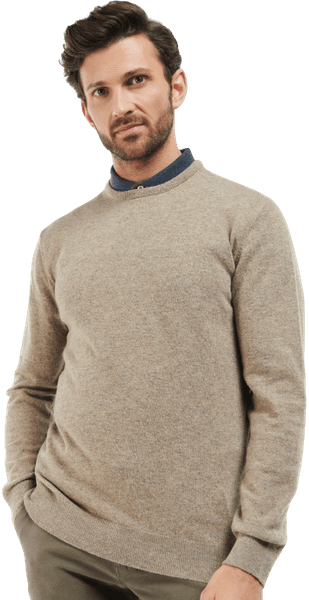 M's Essential Lambswool Crew Neck Neck Fossil, view: 2