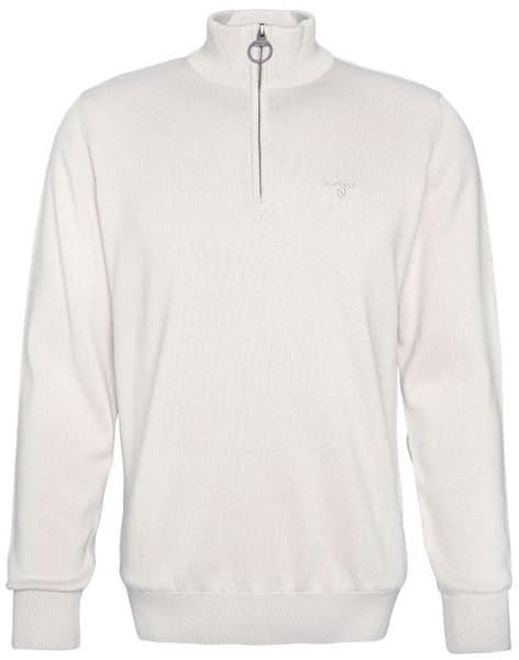 M's Cotton Half Zip Knitted Jumper Mist, view: 0