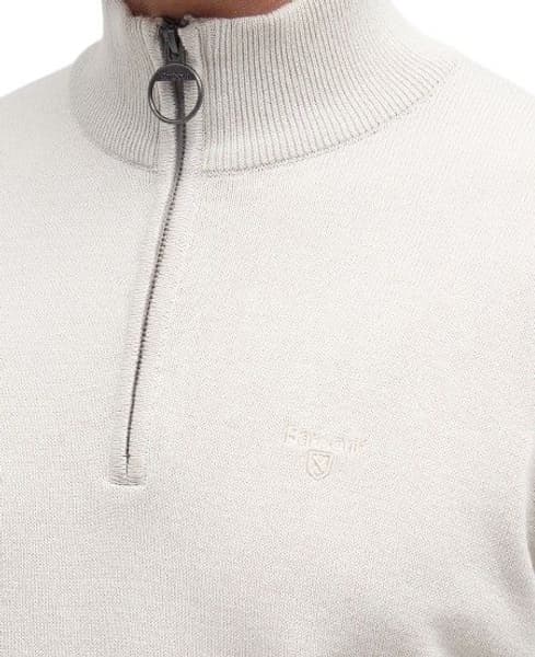 M's Cotton Half Zip Knitted Jumper Mist, view: 5