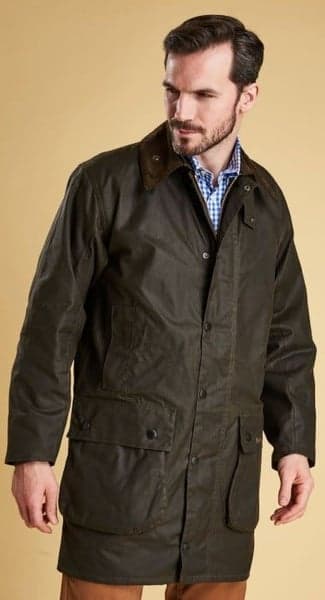M's Classic Northumbria Wax Jacket Dark Olive Check, view: 2