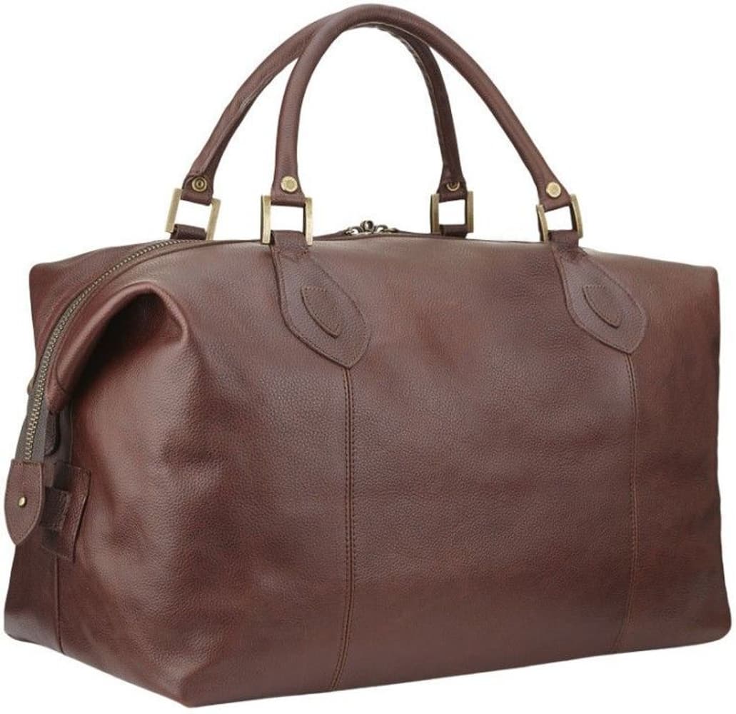 Leather Medium Travel Explorer Bag Dark Brown, view: 3