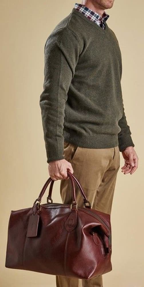 Leather Medium Travel Explorer Bag Dark Brown, view: 4