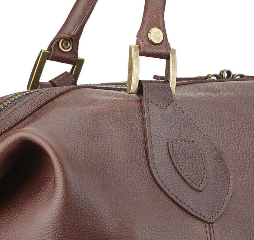 Leather Medium Travel Explorer Bag Dark Brown, view: 2