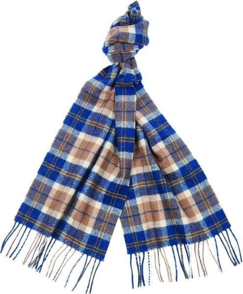 Unisex Tartan Lambswool Scarf Moorland Tartan, view: 0