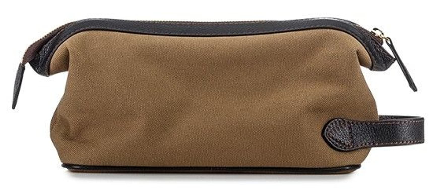 The Classic Wash Bag Khaki Canvas, view: 2
