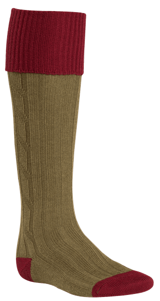 M's Shooting Sock Bordeaux/Olive, view: 0