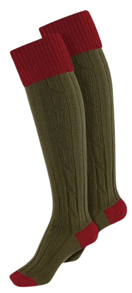 W's Shooting Sock Red/Olive, view: 0