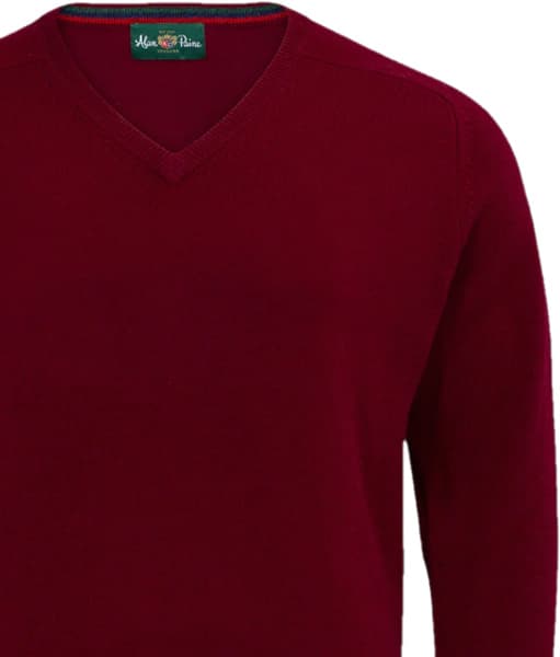 Streetly V-Neck Pullover Bordeaux, view: 1