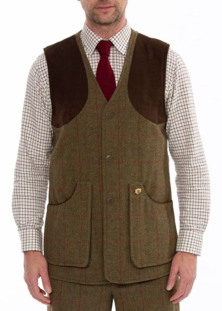 M's Combrook Tweed Shooting Waistcoat Sage, view: 2
