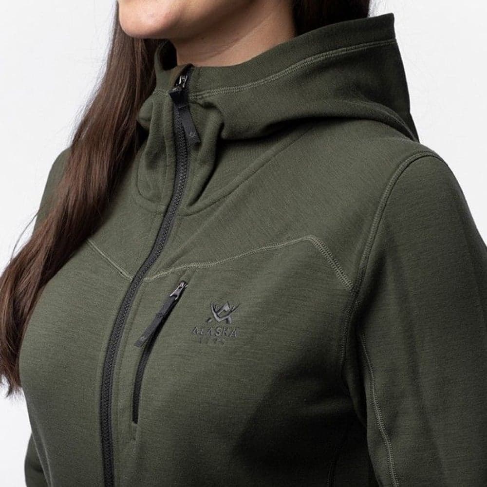W's Merino Hoodie Hunting Green, view: 3