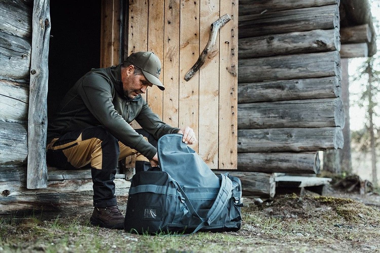 M's ThermoDry Half-Zip Forest Green, view: 2