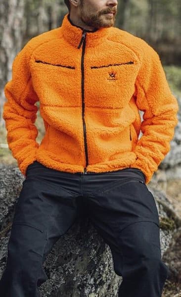 M's Teddy Fleece Jacket Orange, view: 2