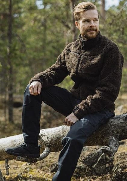 M's Teddy Fleece Jacket Moss Brown, view: 2