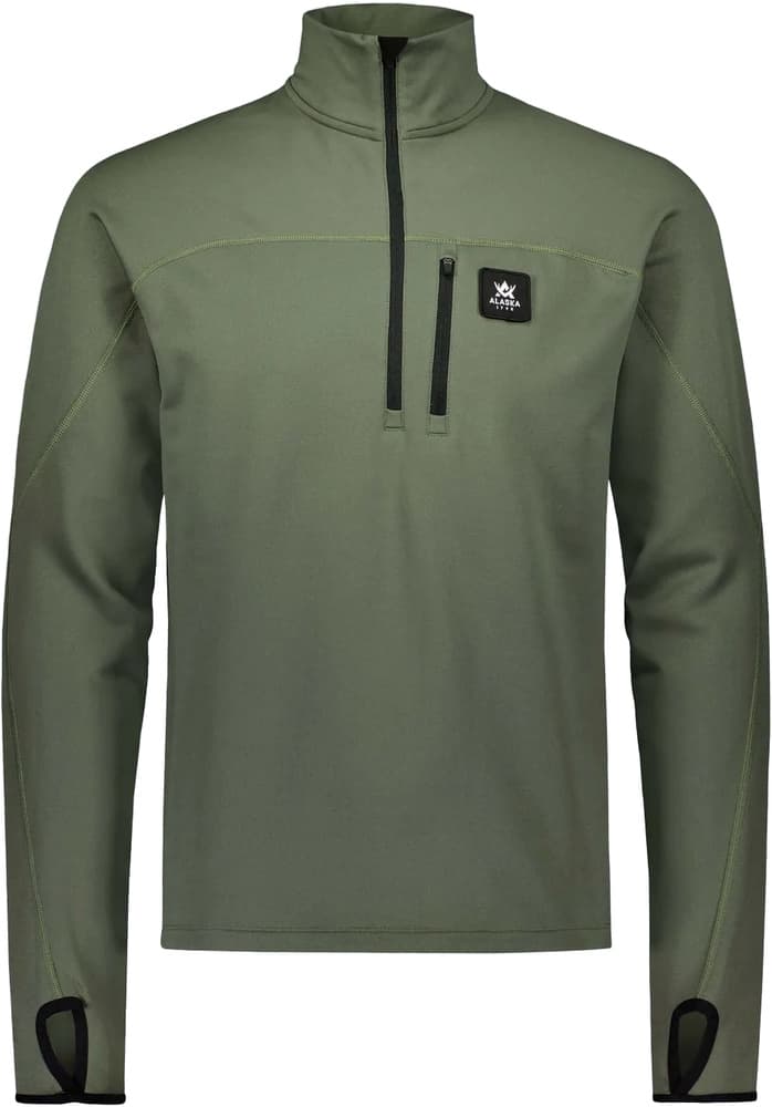 M's ThermoDry Half-Zip Top Olive, view: 0