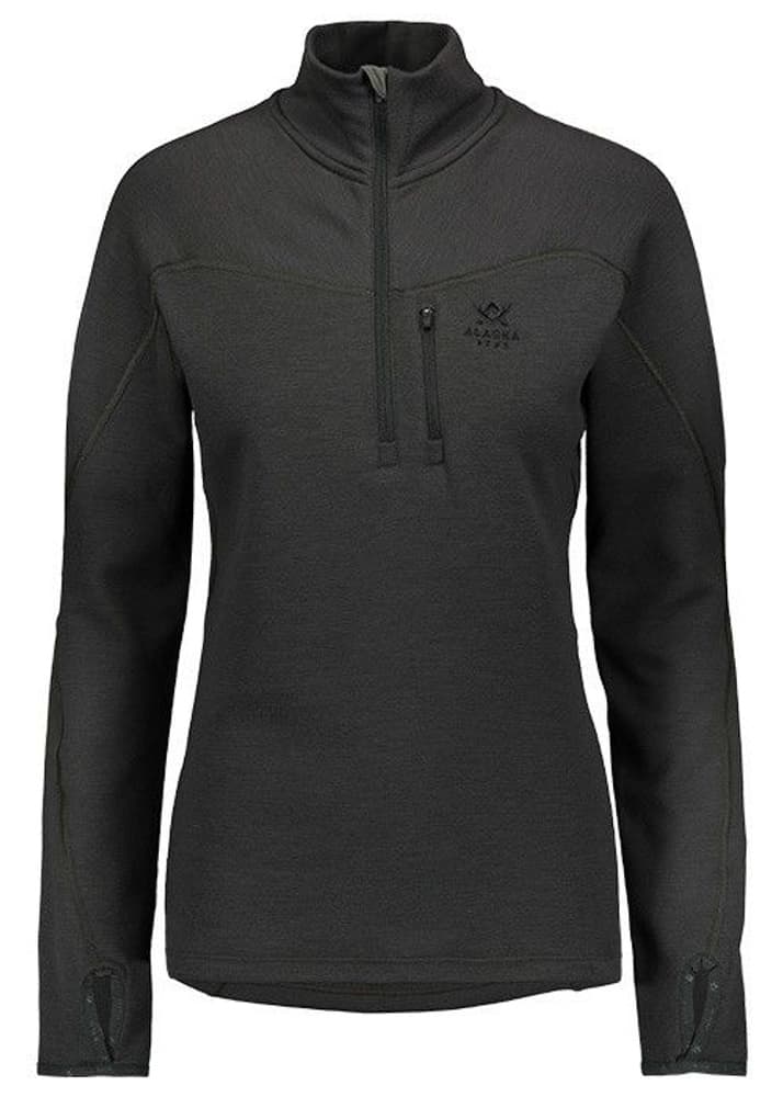 W's Merino Mid Layer Half-Zip Dark Grey, view: 0