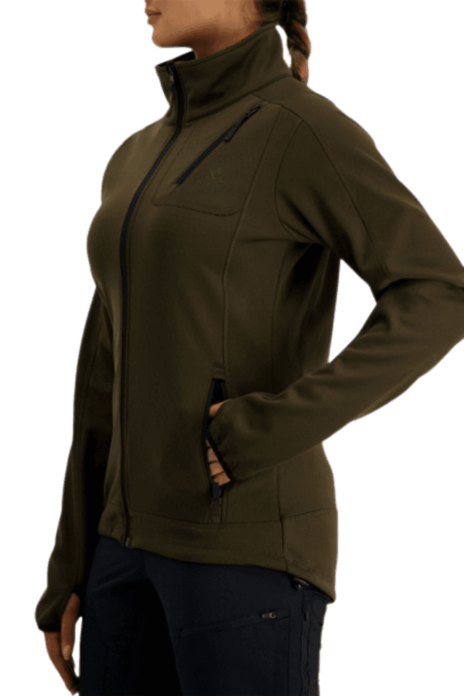 W`s Juneau Powerfleece Jacket Moss Brown, view: 2