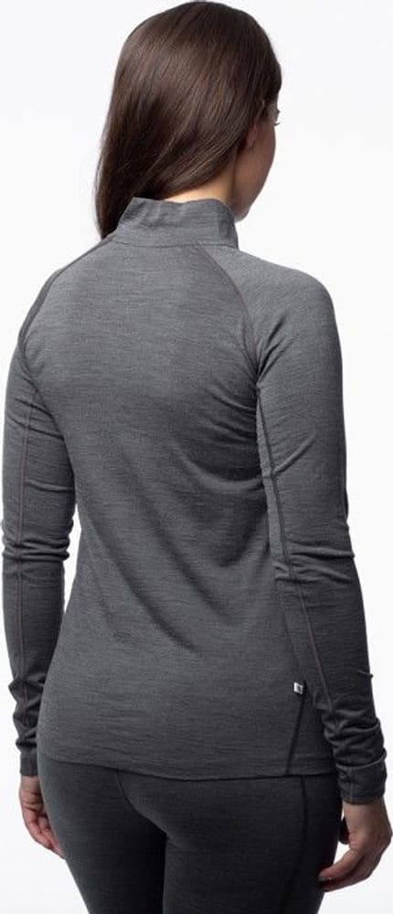 W's Merino Base Layer Half-Zip Top Dark Grey, view: 2