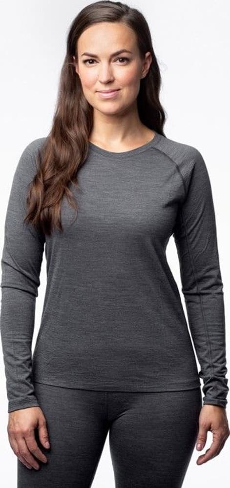W's Merino Base Layer Crewneck Top Dark Grey, view: 1