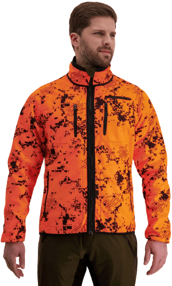 M's Elk Hunter Reversible Fleece Jacket Moss Brown / Blaze 3D, view: 1