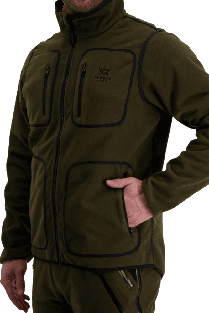 M's Elk Hunter Reversible Fleece Jacket Moss Brown / Blaze 3D, view: 3