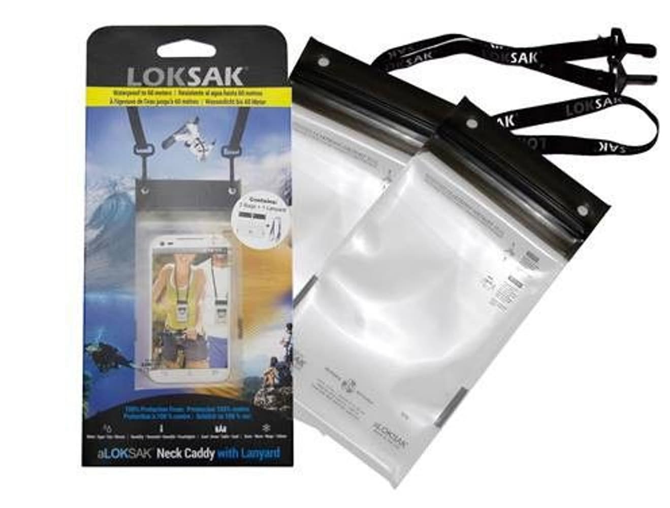 aLoksak Smartphone XL Vanntett etui 2-pakk inkl Lanyard, view: 0