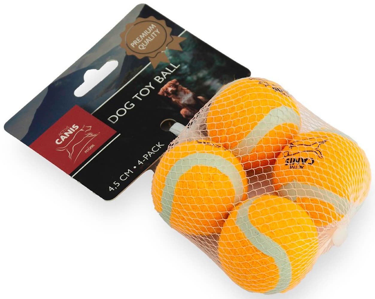 Tennisball 4,5 cm 4 pcs Premium Orange, view: 0