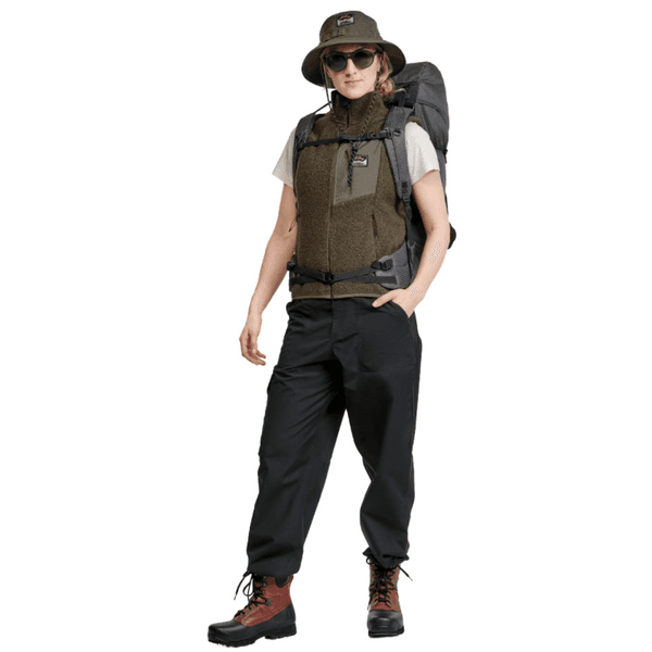 W's Flok Wool Pile Vest Forest Green, view: 2