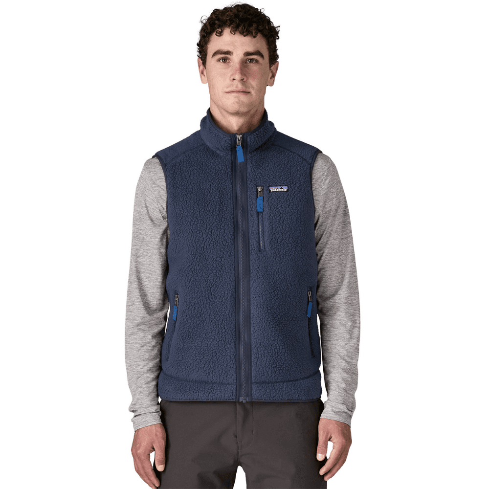 M's Retro Pile Vest New Navy w/Sunken Blue, view: 1