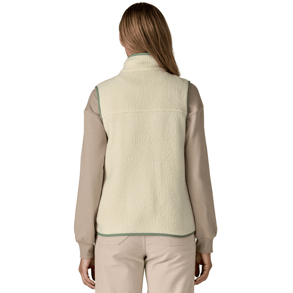 W's Retro Pile Vest Natural w/Ellwood Green, view: 2