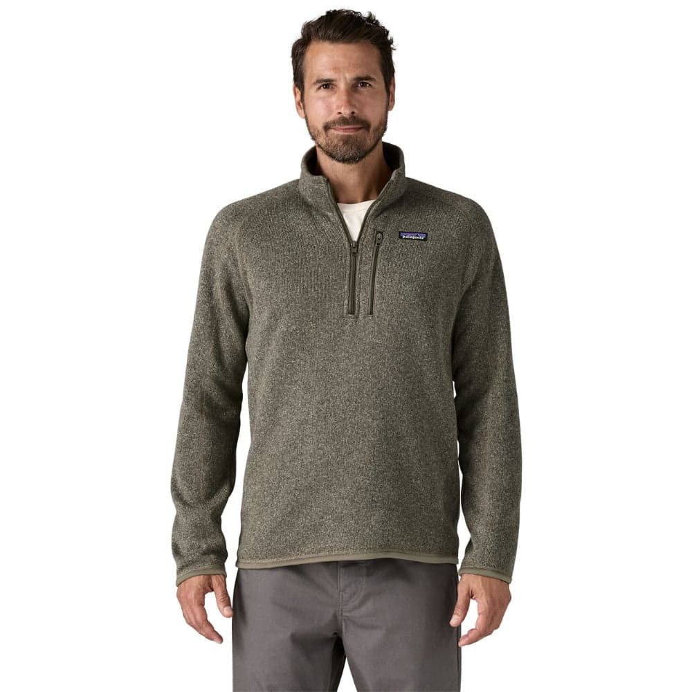 M's Better Sweater 1/4 Zip River Rock Green, view: 1