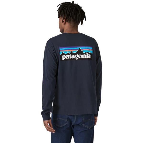 M's L/S P-6 Logo Responsibili-Tee New Navy, view: 3