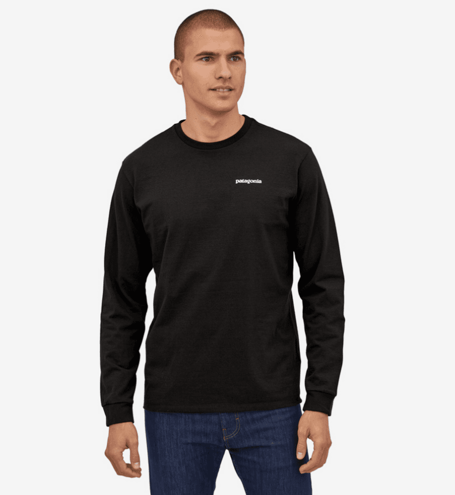 M's L/S P-6 Logo Responsibili-Tee Black, view: 1