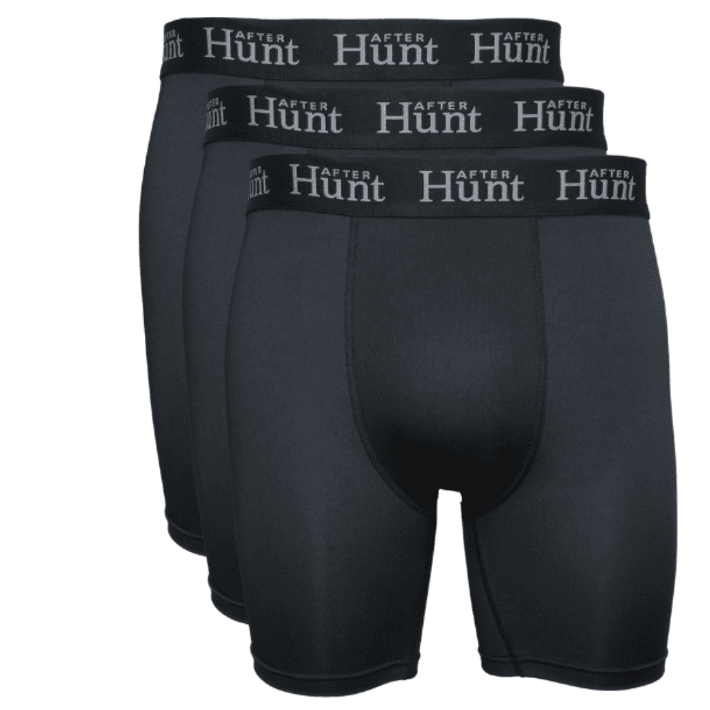 Mens Boxer Underwear Long 3-pack Black, view: 0