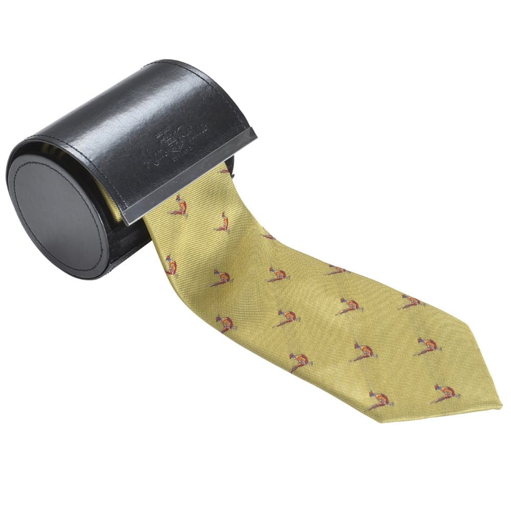 Ripon Silk Tie - Standing Pheasant Gold, view: 0